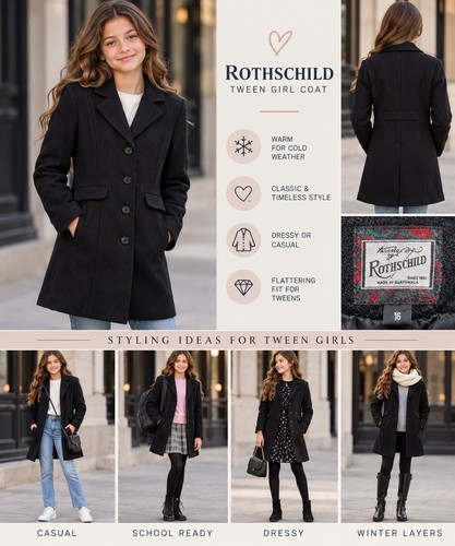 Rothschild black tween girl - black,